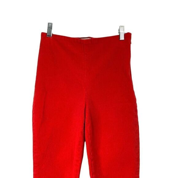 Tuckernuck red‎ corduroy Ashford pants Size S high rise four-way stretch cropped - Picture 3 of 9